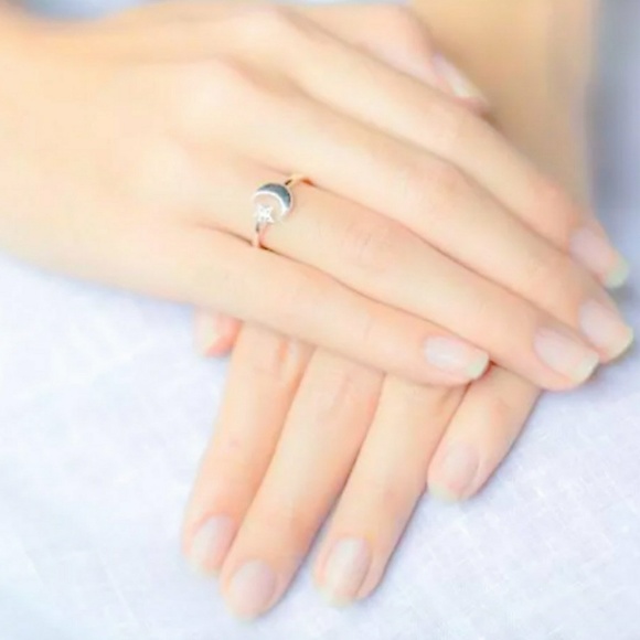 3/$25 Moon & Star Open Ring | 925 Silver - Picture 3 of 6